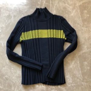 DKNY black sweater with stripes